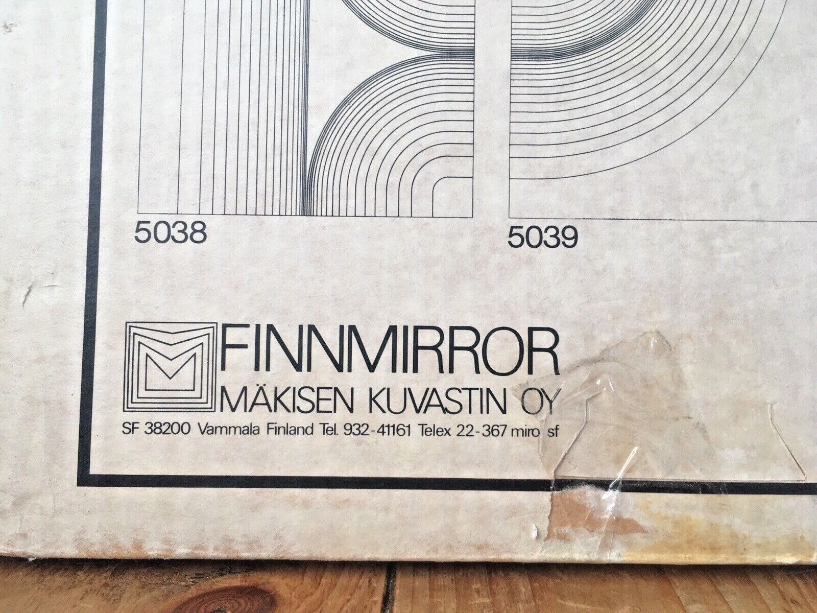 Set Of 4 Finnish 60's Pop Op Art Wall Geometric Picture Mirrors Retro Space Age photo Art