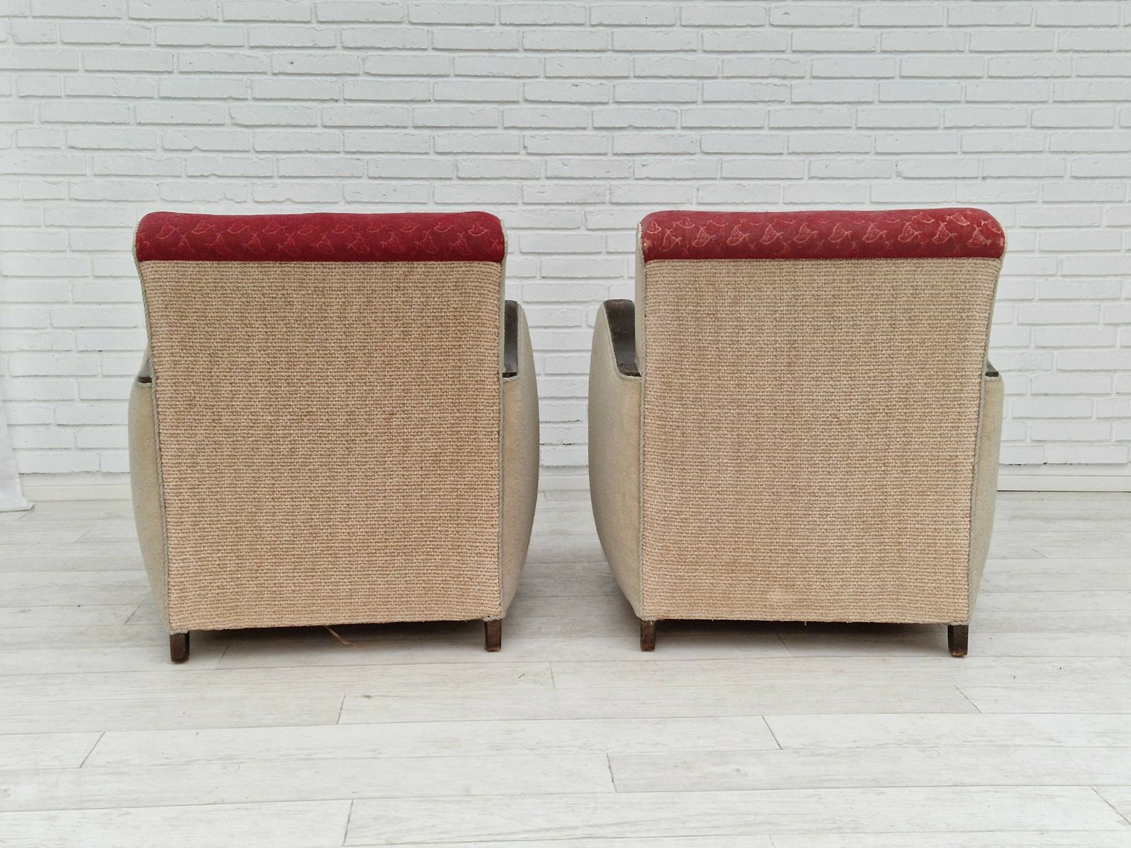 1950s, Scandinavian Art Deco Chairs, Original Condition. photo Furniture