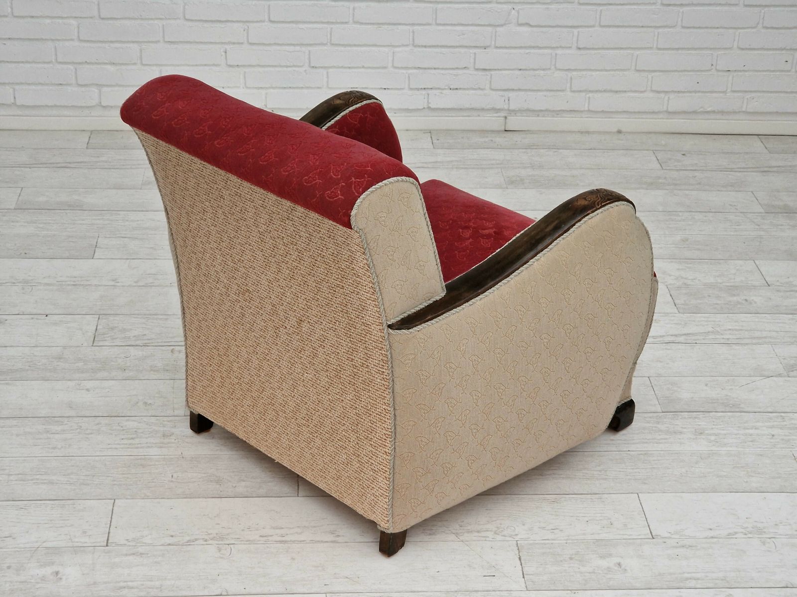 1950s, Scandinavian Art Deco Chairs, Original Condition. photo vintage