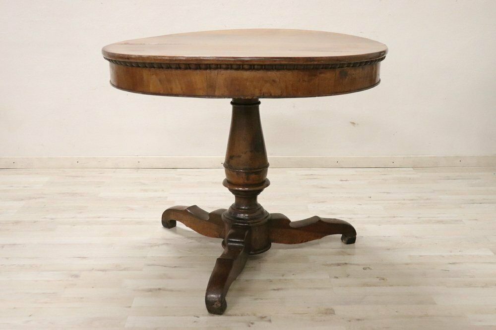 19th Century Walnut Round Center Table photo vinterior