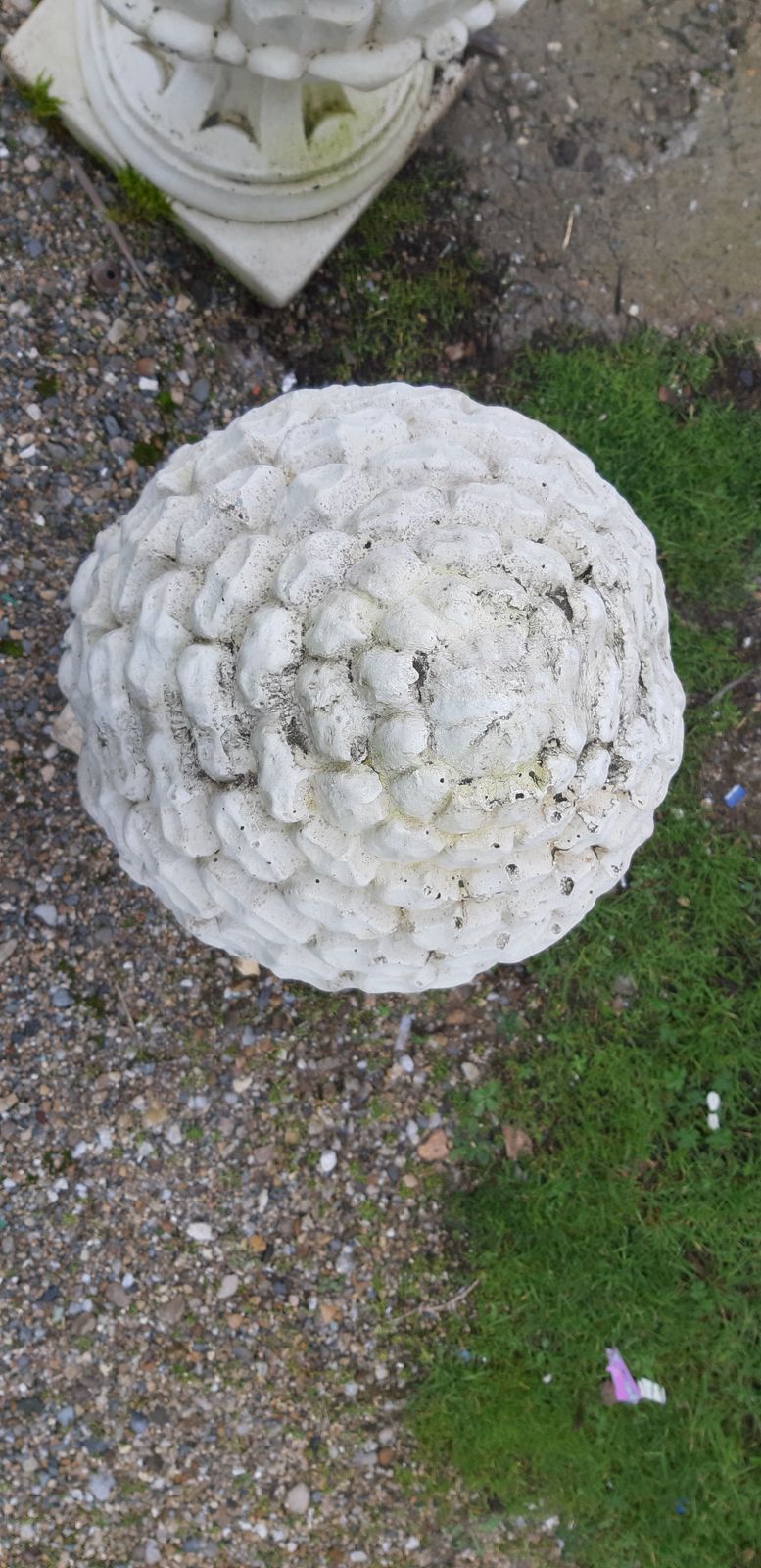 photo vinterior Pair Of Pine Cones In Reconstituted Stone