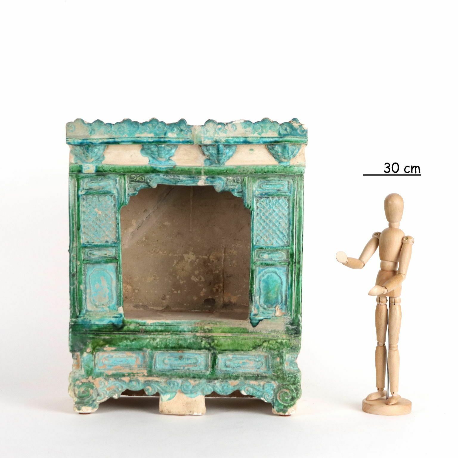 In Scale Temple Glazed Ceramic China Ming Era (1368 1644) photo furniture