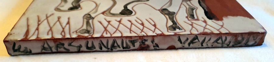 French Enamelled Ceramic Tile Les Argonautes Vallauris 1958 photo for sale
