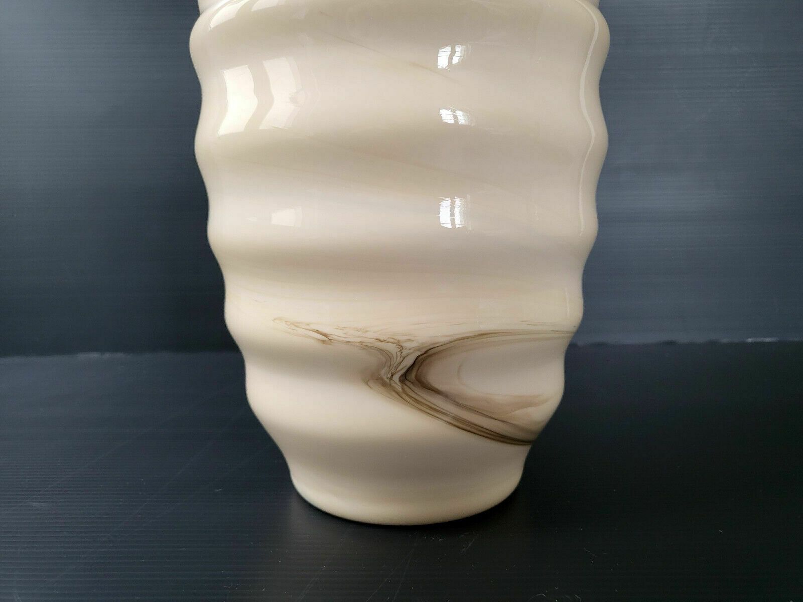 Superb Vintage 1970 Murano Marble Glass Vase (Vetro Artistico Murano) 70s photo vinterior