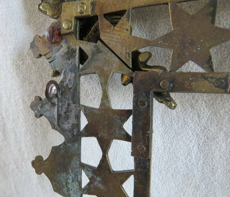 Antique Brass Frame / Unique Decorative. Mid 19th Century. photo vintage