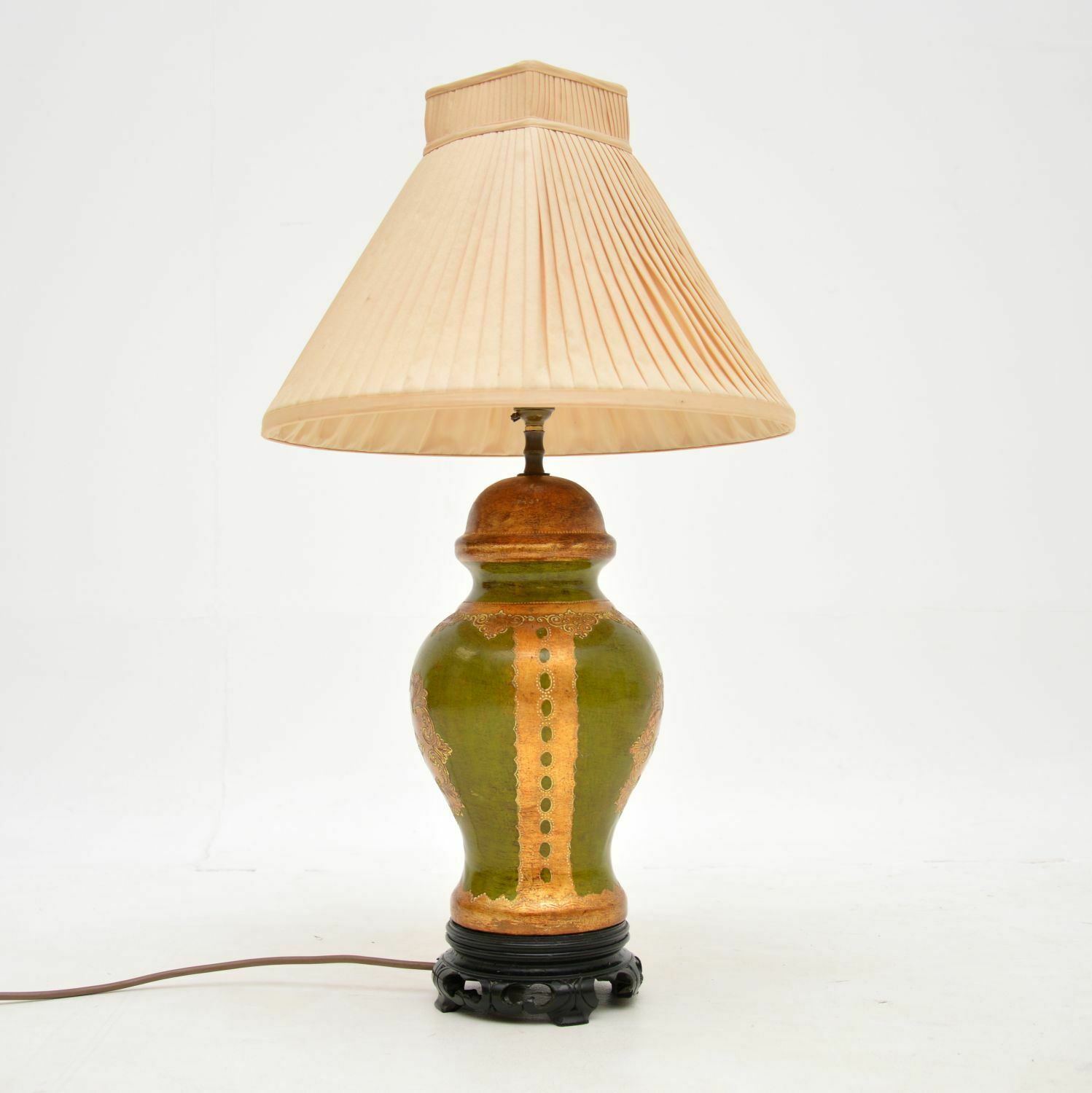 Antique Italian Ceramic Table Lamp photo furniture