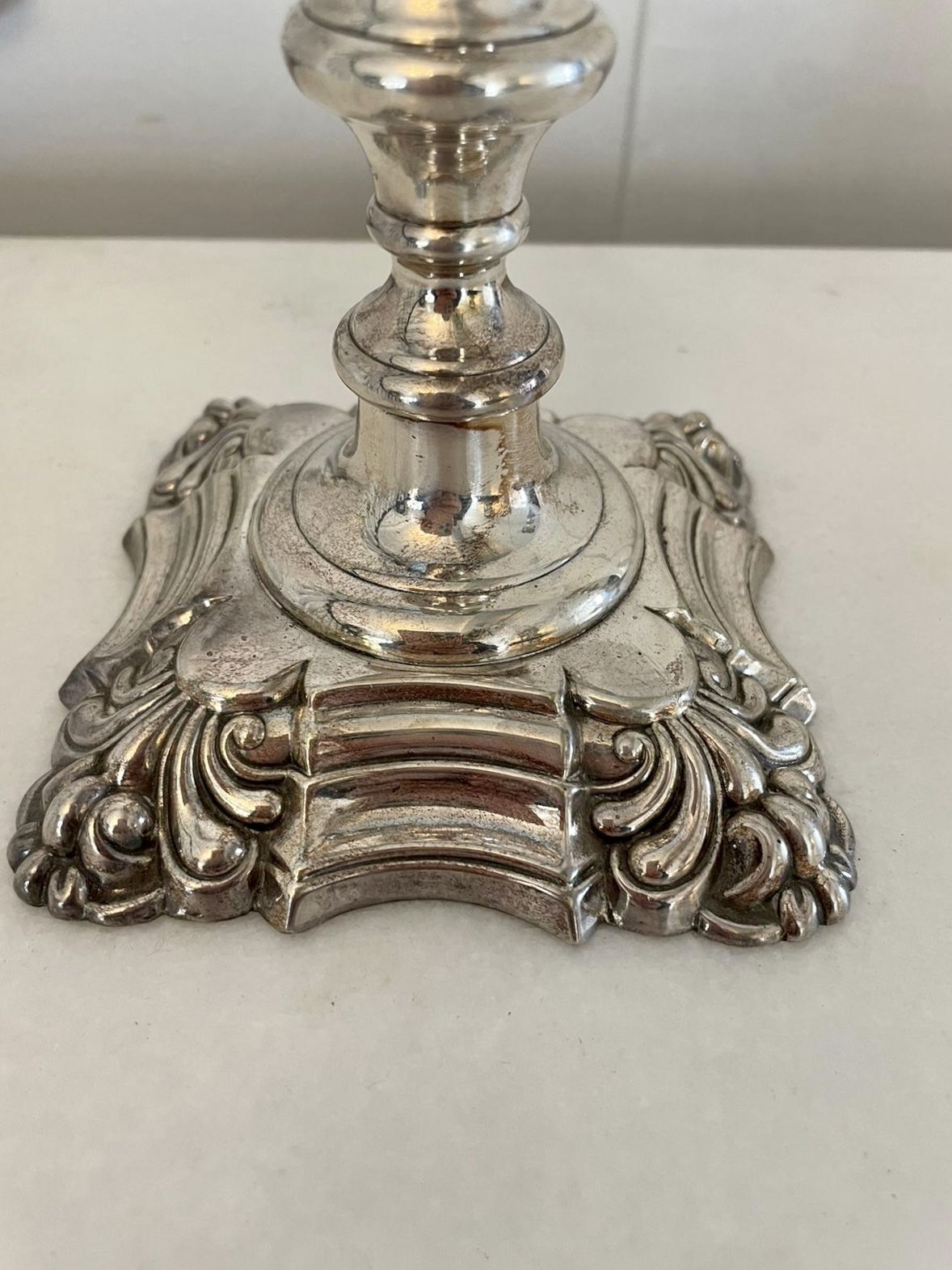 Unusual Pair Of Antique Quality Sheffield Plated Telescopic Candlesticks photo 945.0