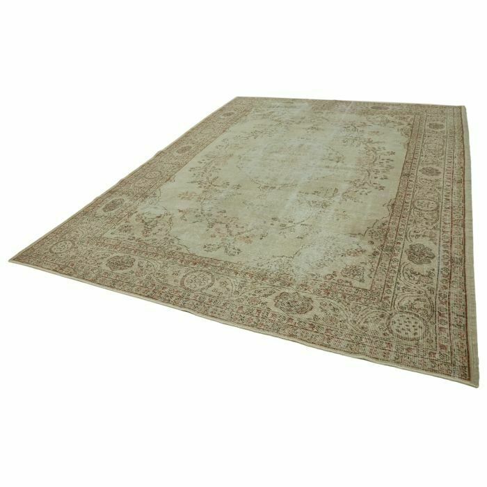 Handmade Beige 361 X 262 Cm Vintage Large Area Rug photo for sale