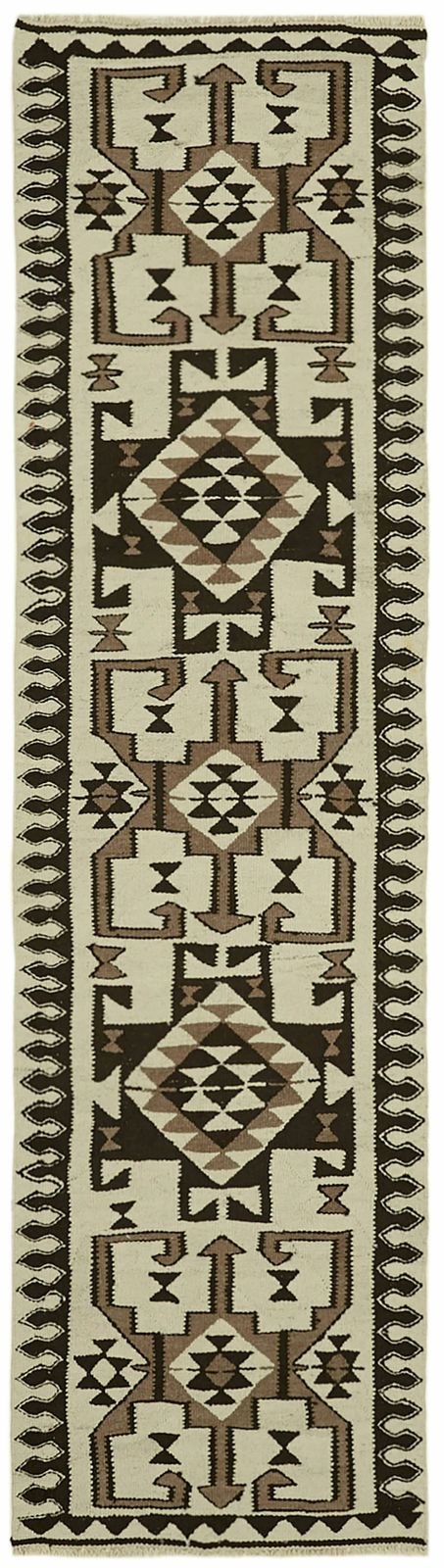 Handmade 325 X 92 Cm Multicolor Boho Runner Rugs