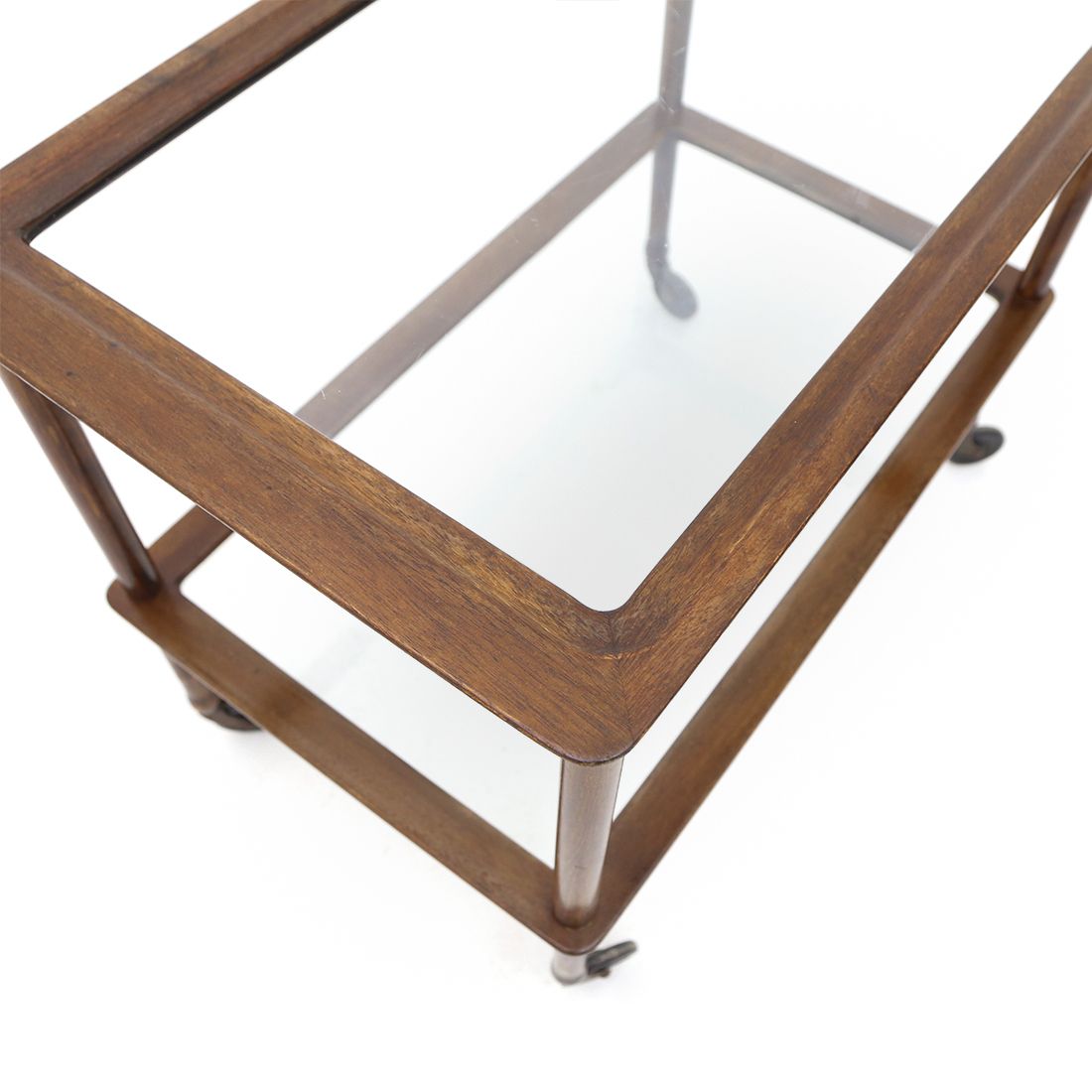 190.0 Wooden Cart With Glass Shelves, 1950s photo
