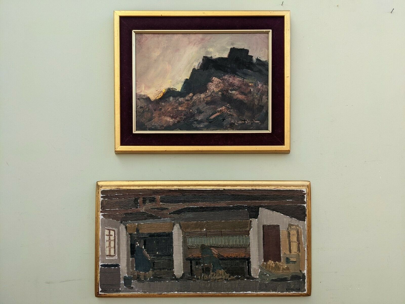 A Dramatic Atmospheric Mid Century Modernist Landscape, Painted In Oil Onto Canvas. photo 446.0