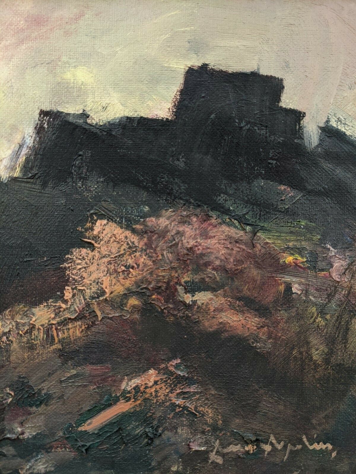 A Dramatic Atmospheric Mid Century Modernist Landscape, Painted In Oil Onto Canvas. photo buy