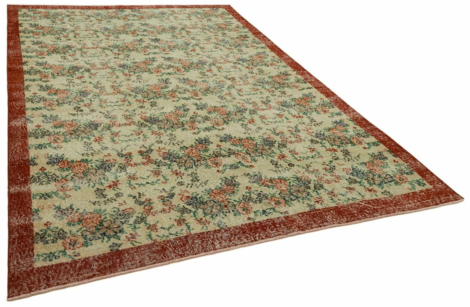 Handmade 308 X 196 Cm Beige Turkish Vintage Area Rug photo furniture