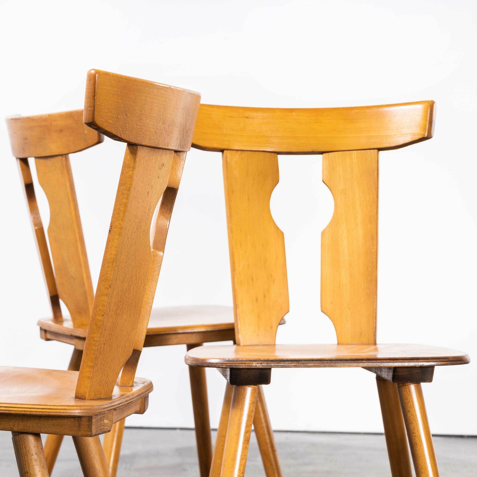 1950’s Alsace Regional Blonde Dining Chair – Set Of Six photo furniture