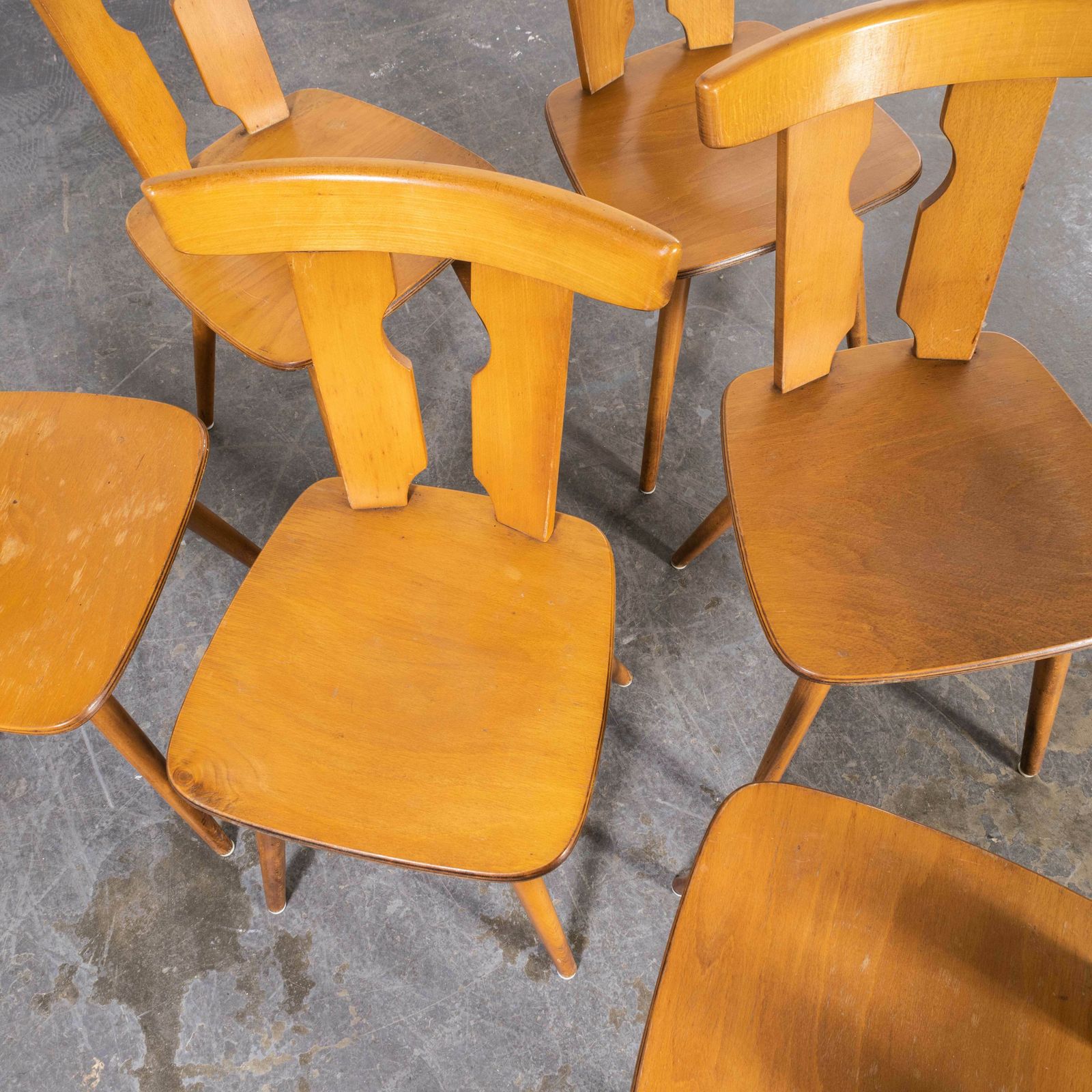 1950’s Alsace Regional Blonde Dining Chair – Set Of Six photo 1050.0