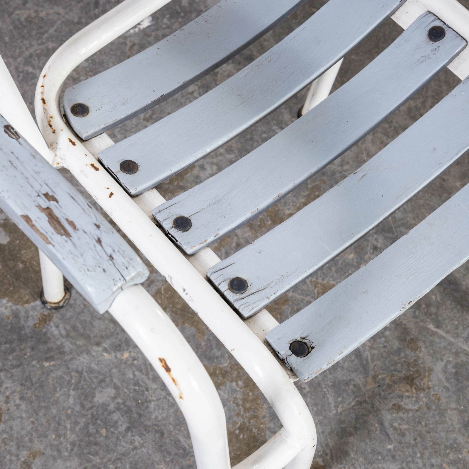 1950’s Set Of Six French Slatted Garden Armchairs photo furniture