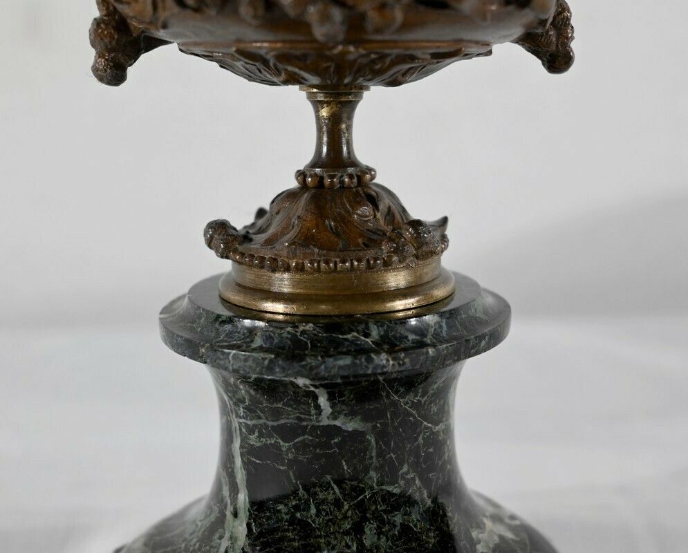 Pair Of Bronze And Marble Cups   Late 19th Century photo buy