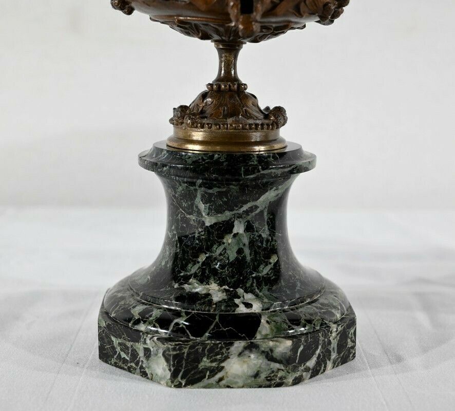 photo buy Pair Of Bronze And Marble Cups   Late 19th Century