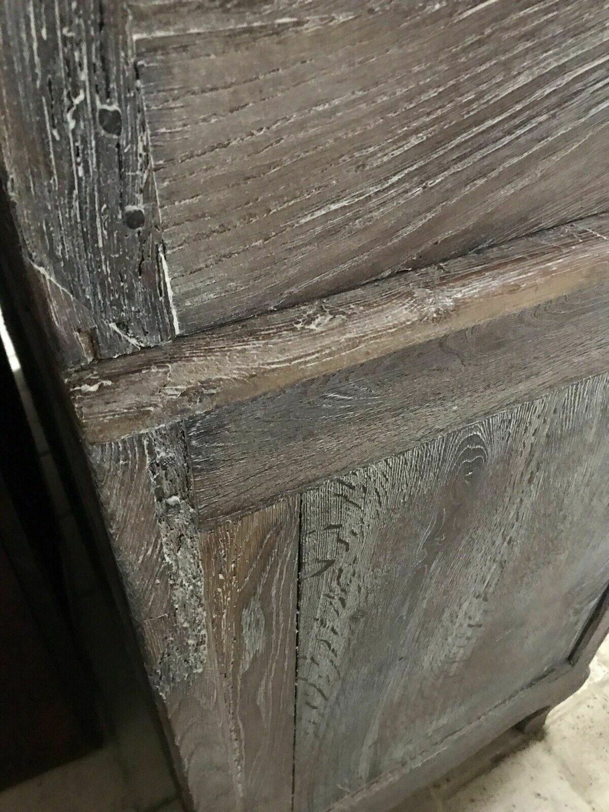 photo furniture Large Antique French Limed Oak Dresser Buffet Cabinet Armoire Larder Cupboard