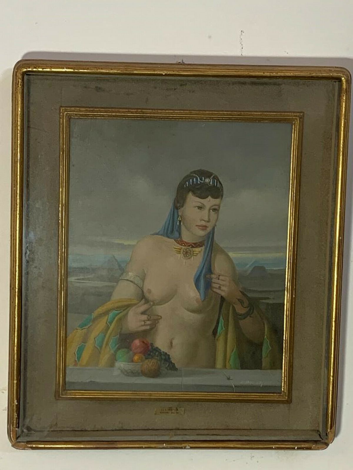Adriano Gajoni, Cleopatra, Oil On Canvas, 1950s photo for sale