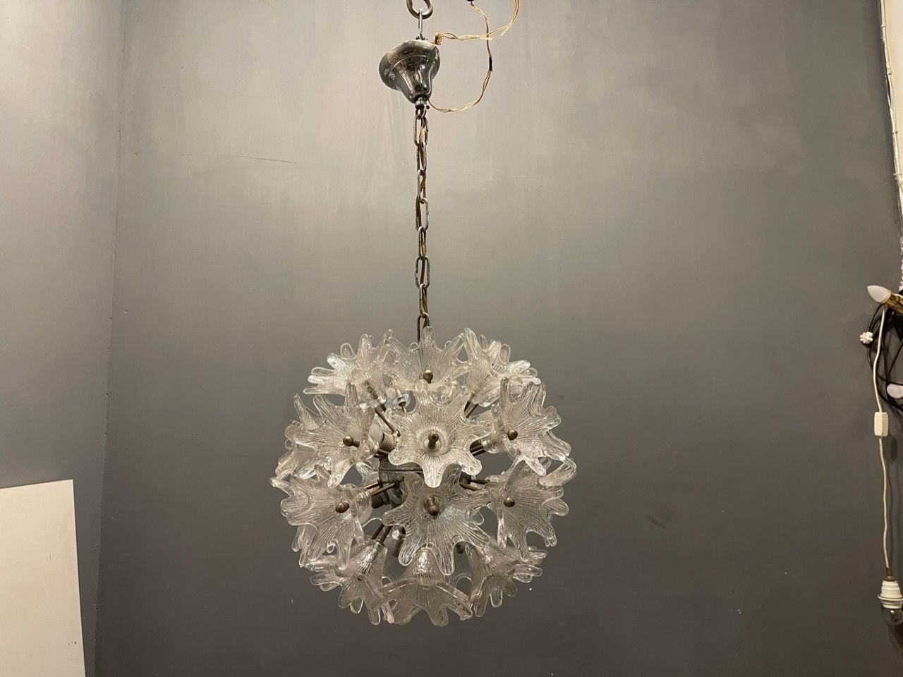 Esprit Murano Glass Flower Chandeliers Set Of 2 photo for sale
