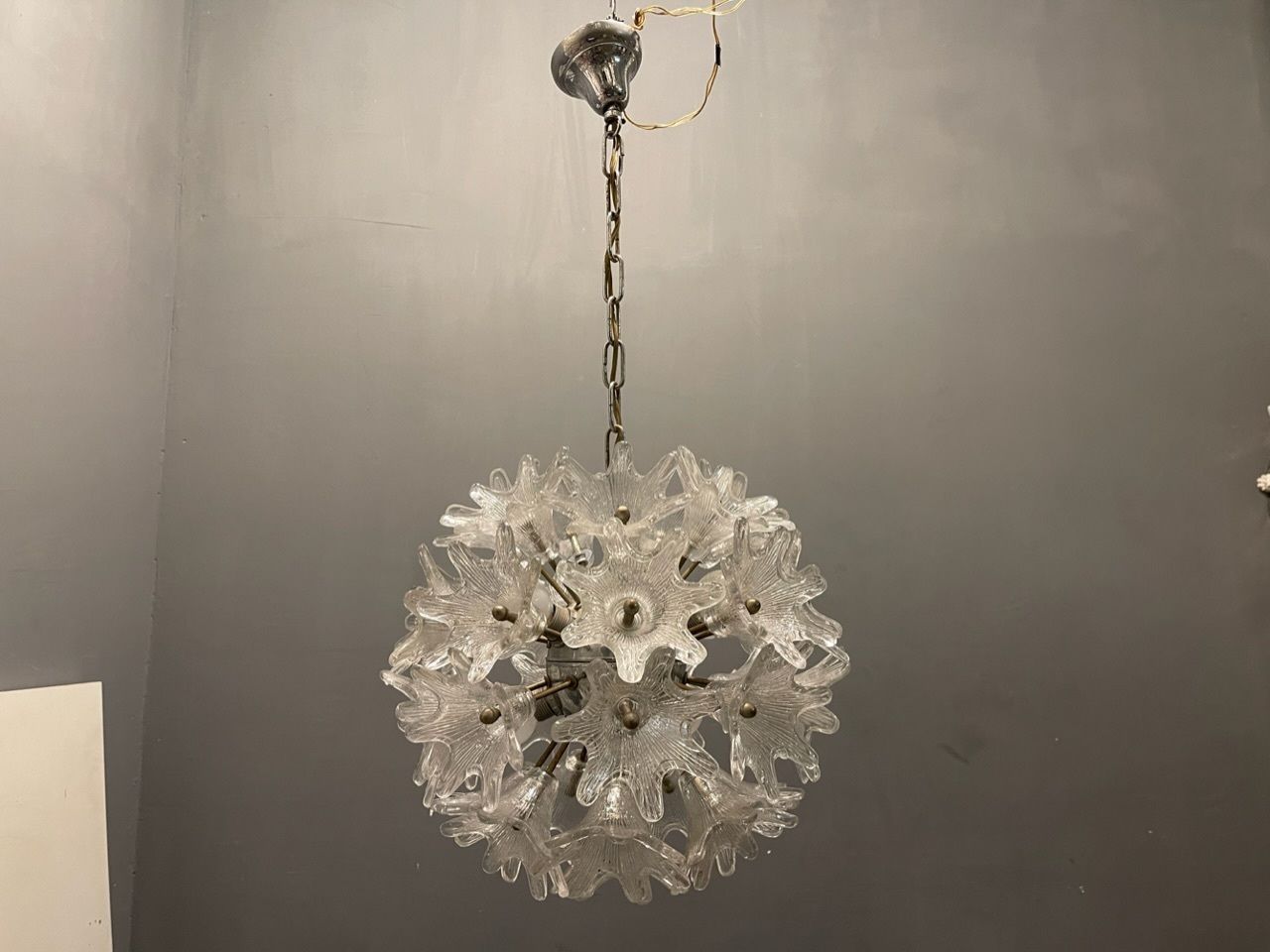 Esprit Murano Glass Flower Chandeliers Set Of 2 photo Lighting