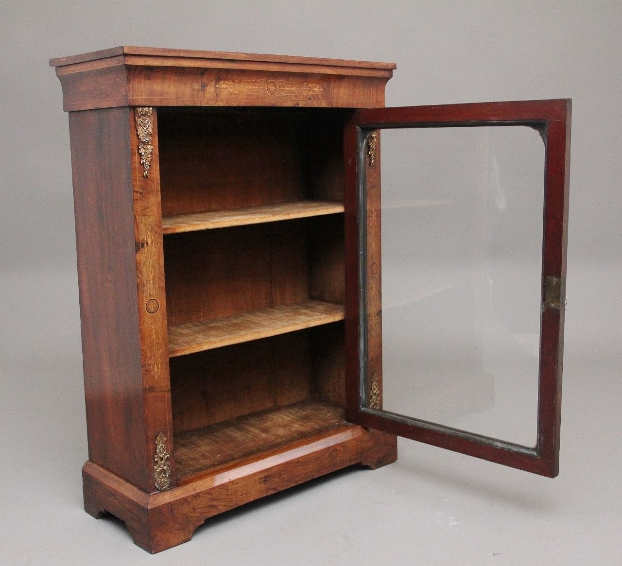 19th Century Walnut And Marquetry Pier Cabinet photo for sale