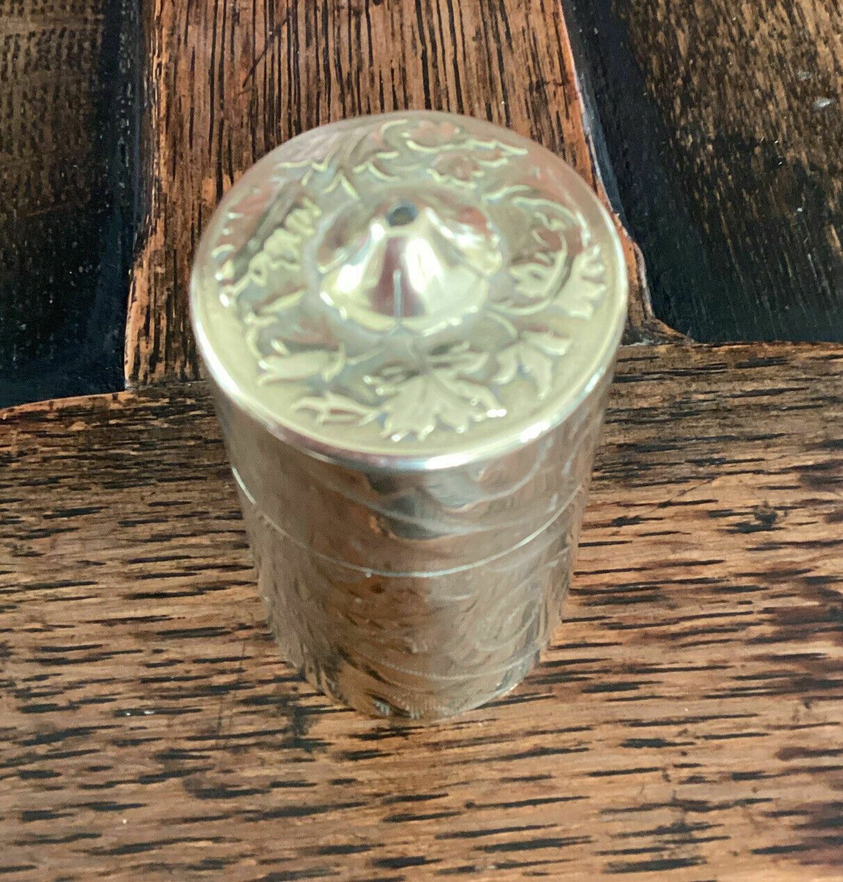 Brass Prince Albert’s Safety Box Vesta Case. 100 Patent Vesta Lights. 2.25” Tall photo furniture