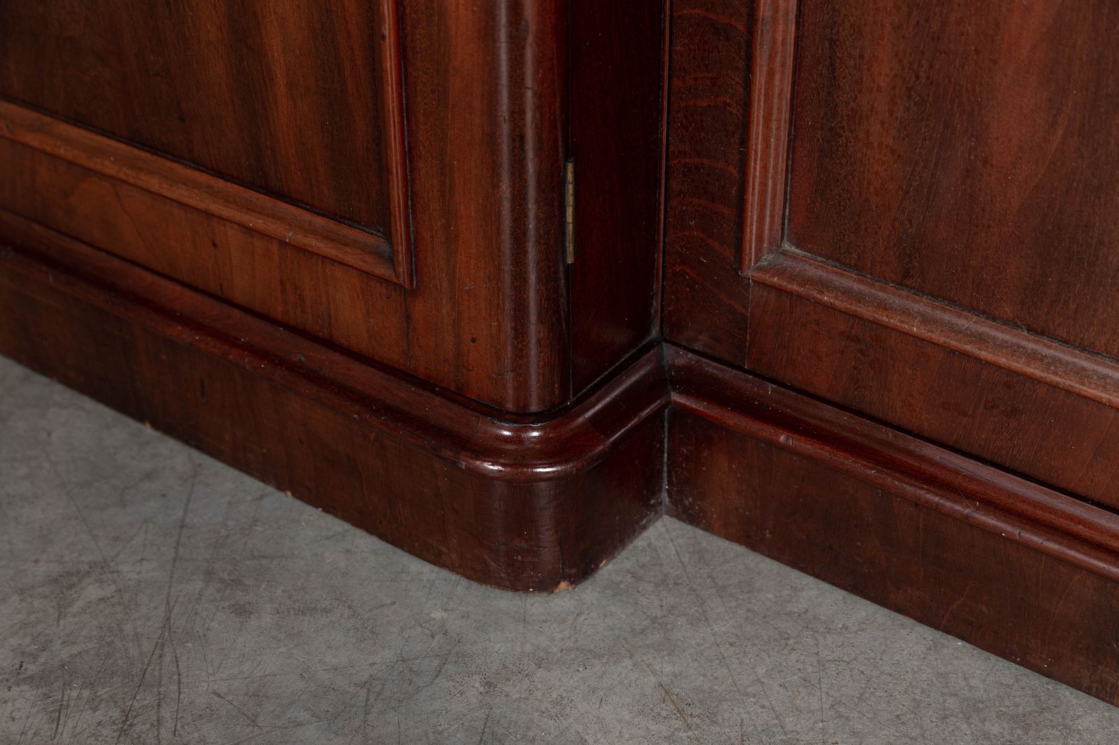 Furniture Large 19thc English Mahogany Glazed Breakfront Bookcase photo