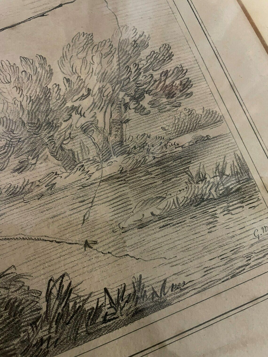 photo furniture George Morland Ultra Rare Soft Etching Two Boys Fishing Published By John P Thompson From Morland Sketch Book