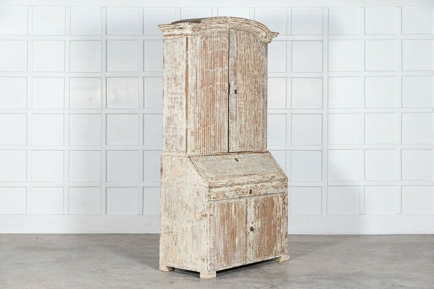 Large Swedish Gustavian Dry Scraped Bureau photo for sale