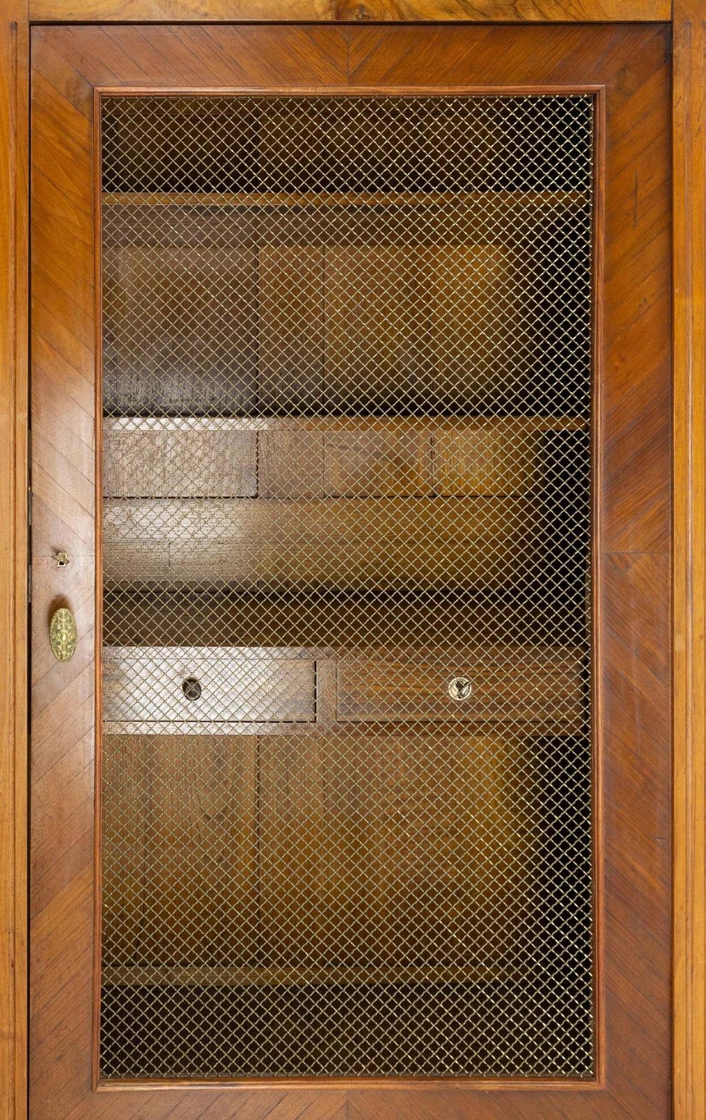 photo furniture French Louis Philippe Walnut Library Book Armoire With Secret Drawer, Circa 1840