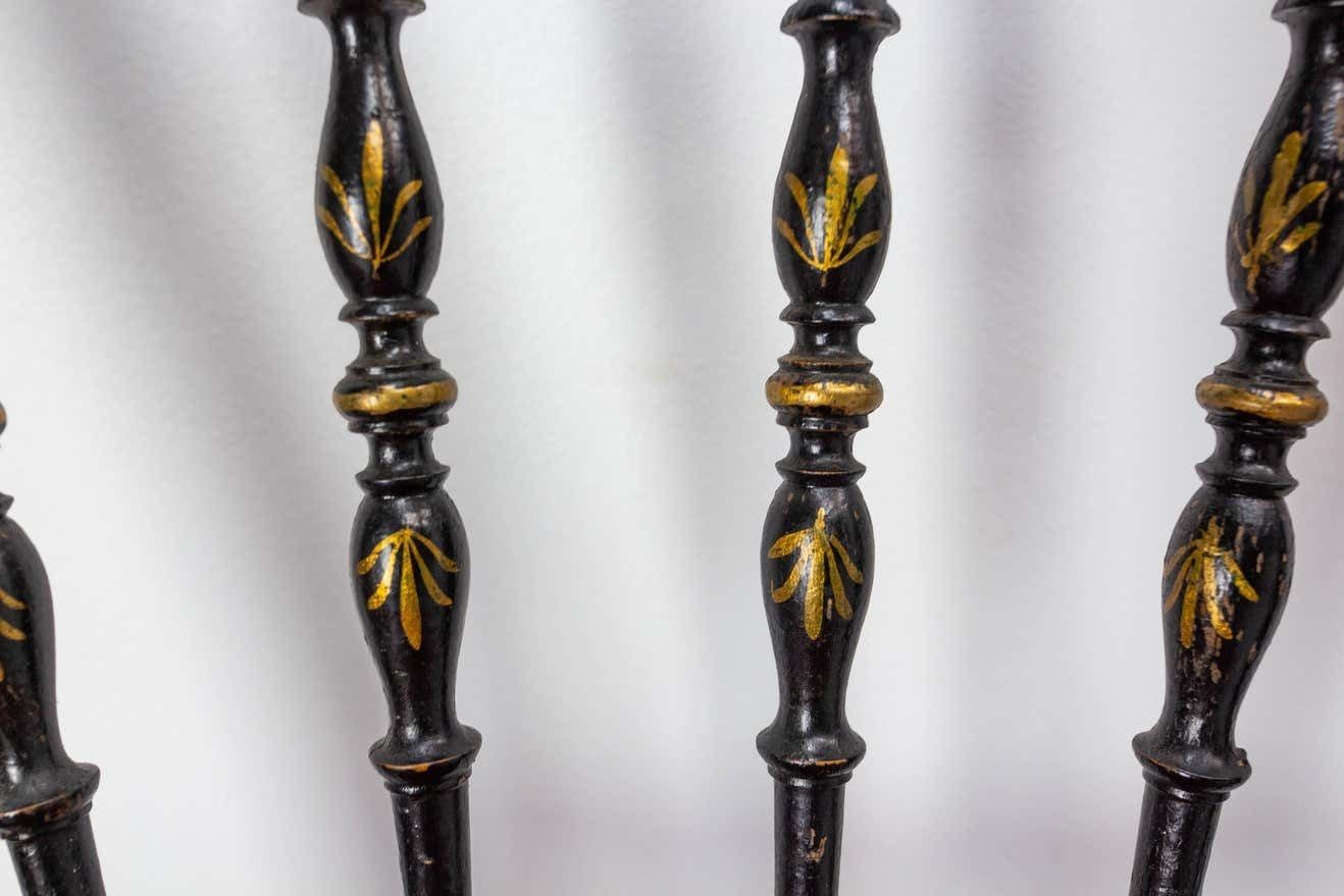 photo furniture Pair Of Napoleon III Chairs Fabric And Painted Wood, French, Late 19th Century