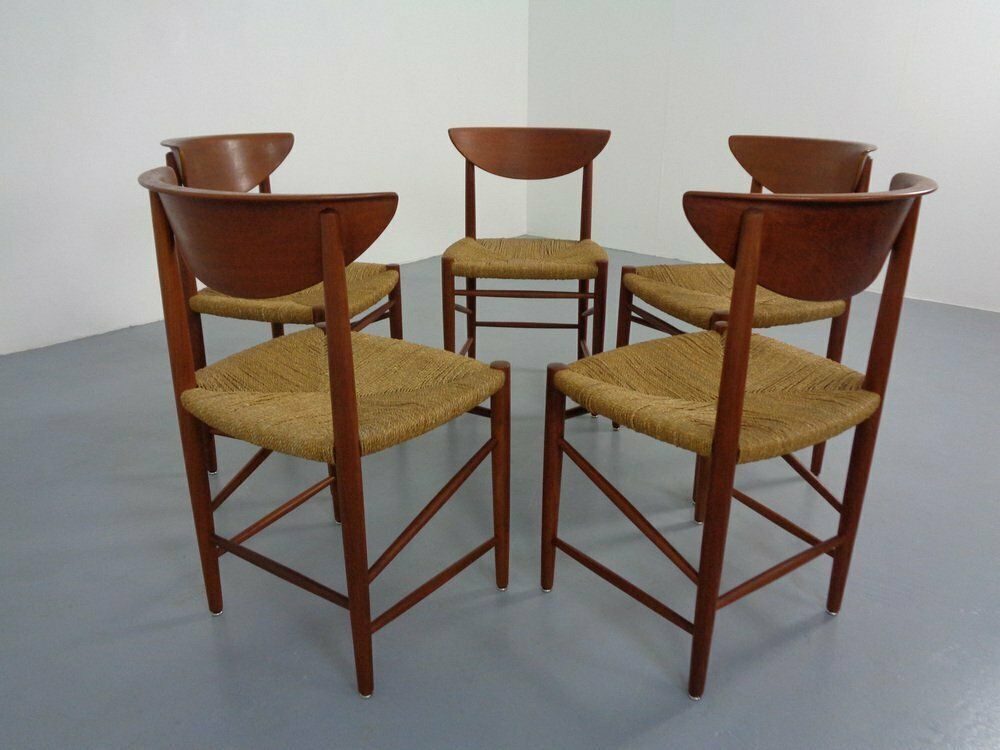 Modell 316 Dining Chairs By Peter Hvidt & Orla Mølgaard Nielsen For Søborg Furniture, 1950s, Set Of 5 photo Furniture