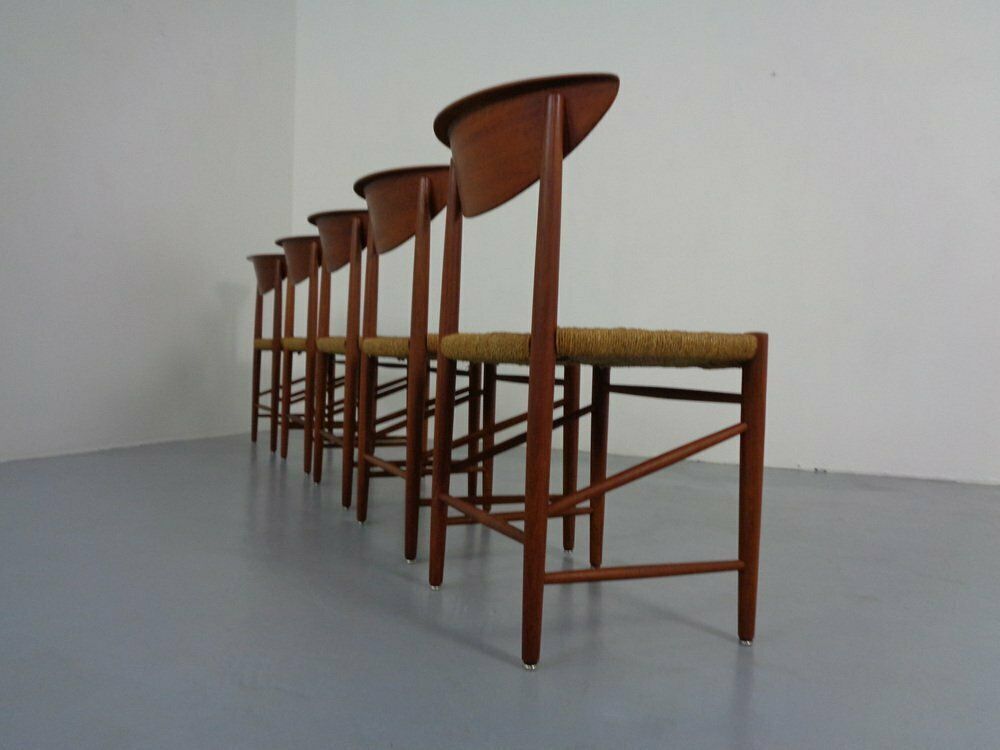 Modell 316 Dining Chairs By Peter Hvidt & Orla Mølgaard Nielsen For Søborg Furniture, 1950s, Set Of 5 photo vintage