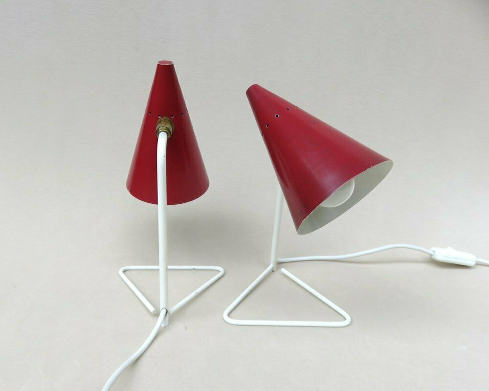Small Italian Table Lights By Guiseppe Ostuni For Oluce 1950s Set Of 2 photo vintage