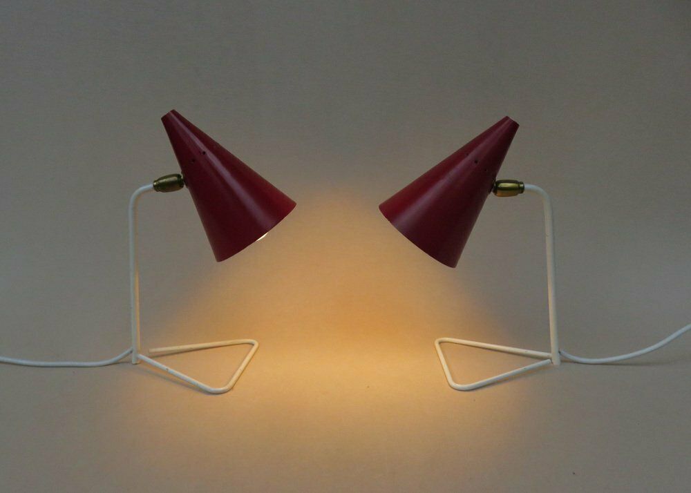 photo for sale Small Italian Table Lights By Guiseppe Ostuni For Oluce 1950s Set Of 2