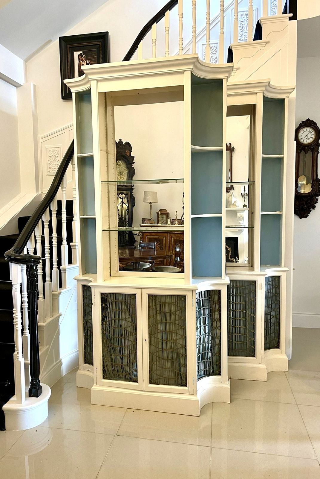 Large Pair Of Regency Style Quality Breakfront Bookcases photo vinterior
