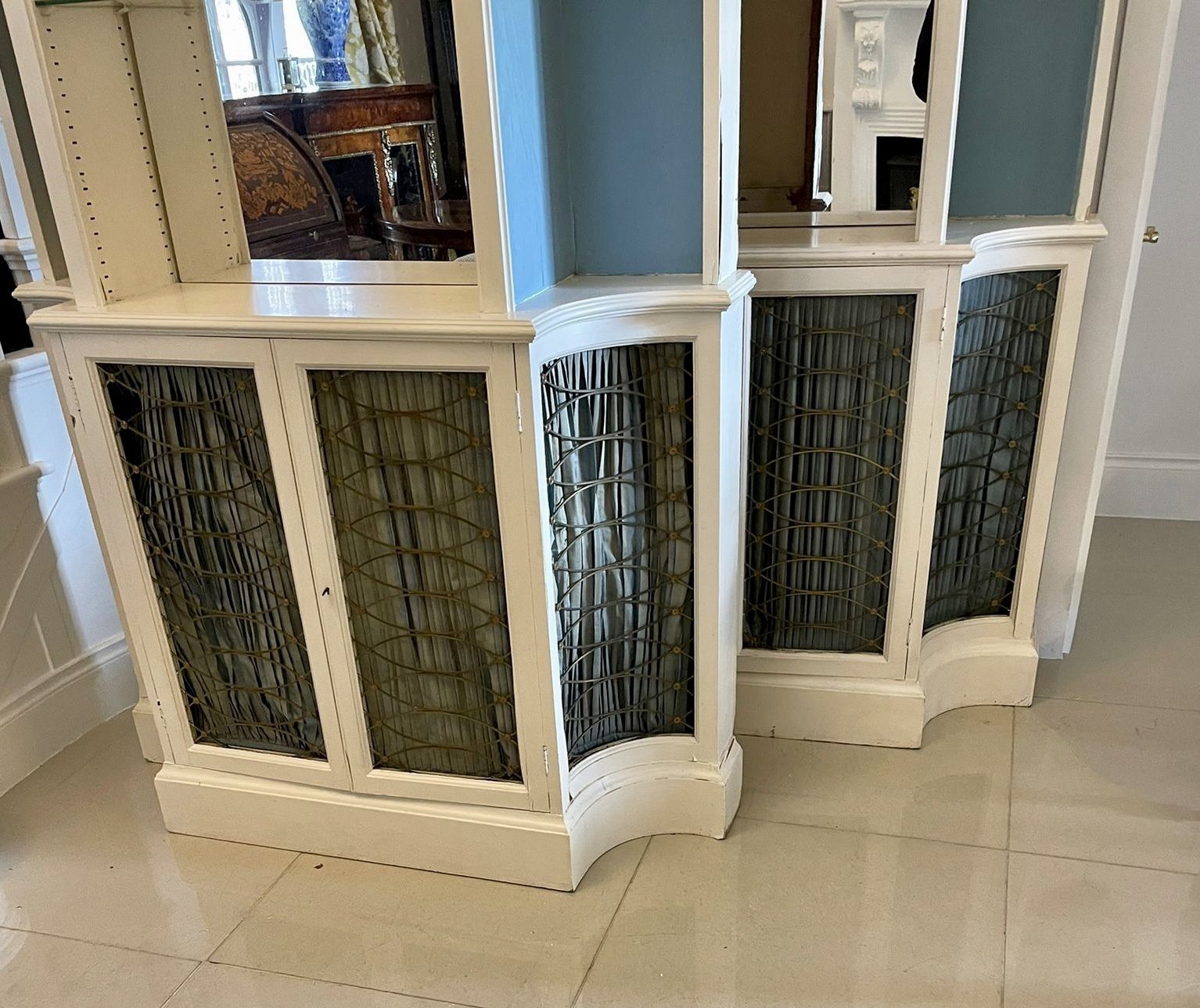 Large Pair Of Regency Style Quality Breakfront Bookcases photo buy