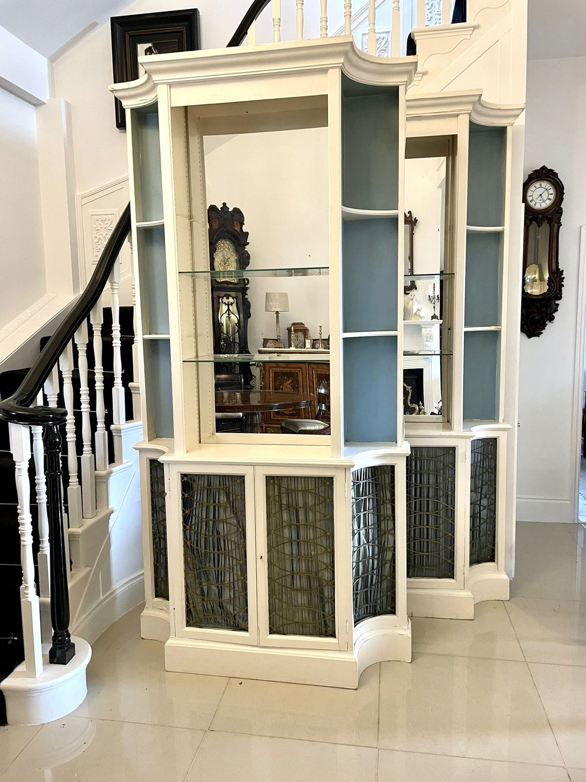 Large Pair Of Regency Style Quality Breakfront Bookcases