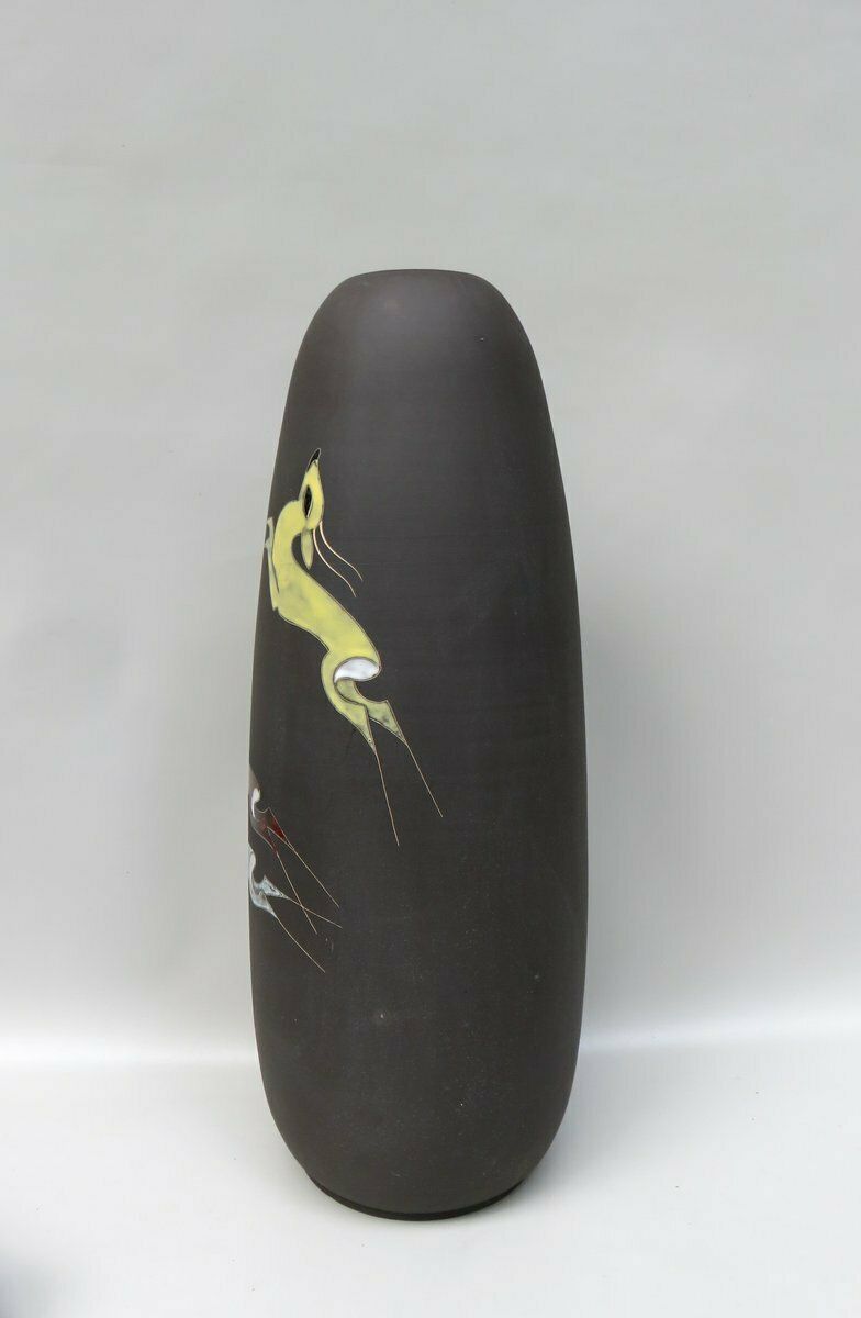 Flower Vases "Gazelles" And "Fishes" From Kiechle Ceramics 1950s Set Of 3 photo buy