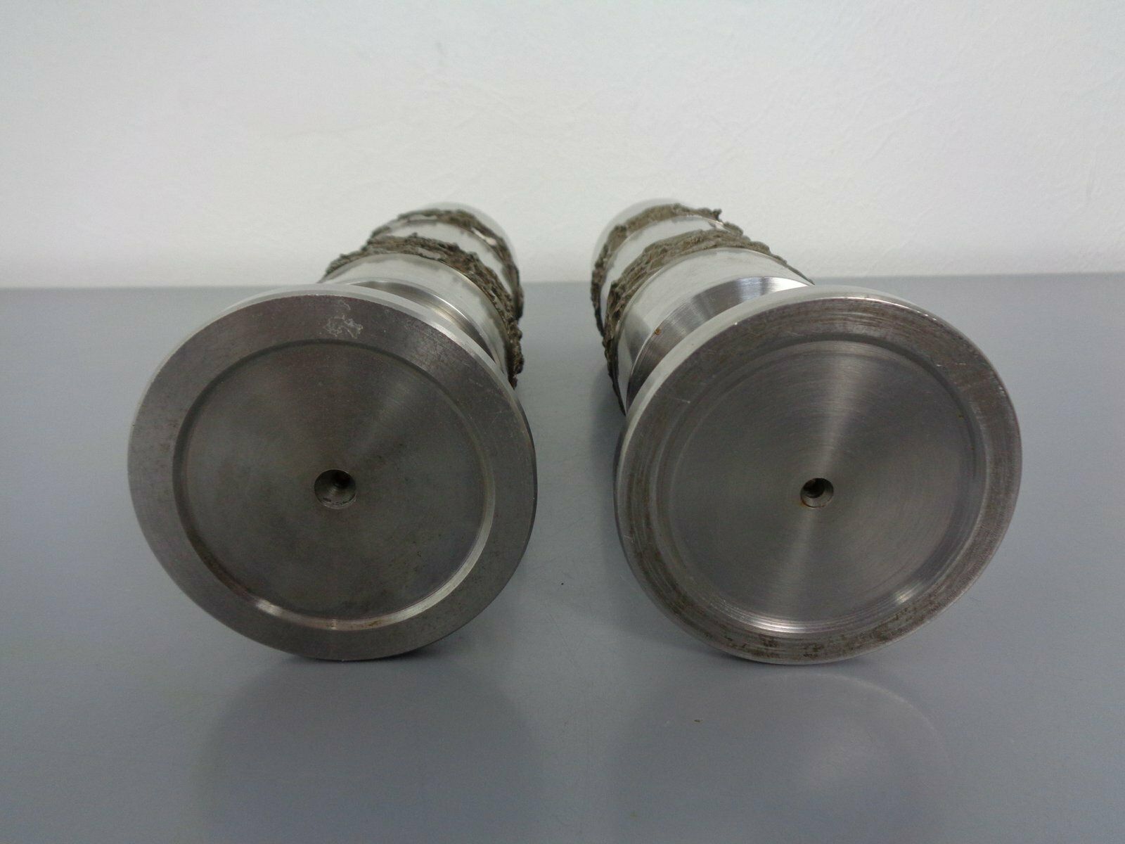 Home Decor Brutalist German Vases In Stainless Steel, 1960s, Set Of 2 photo