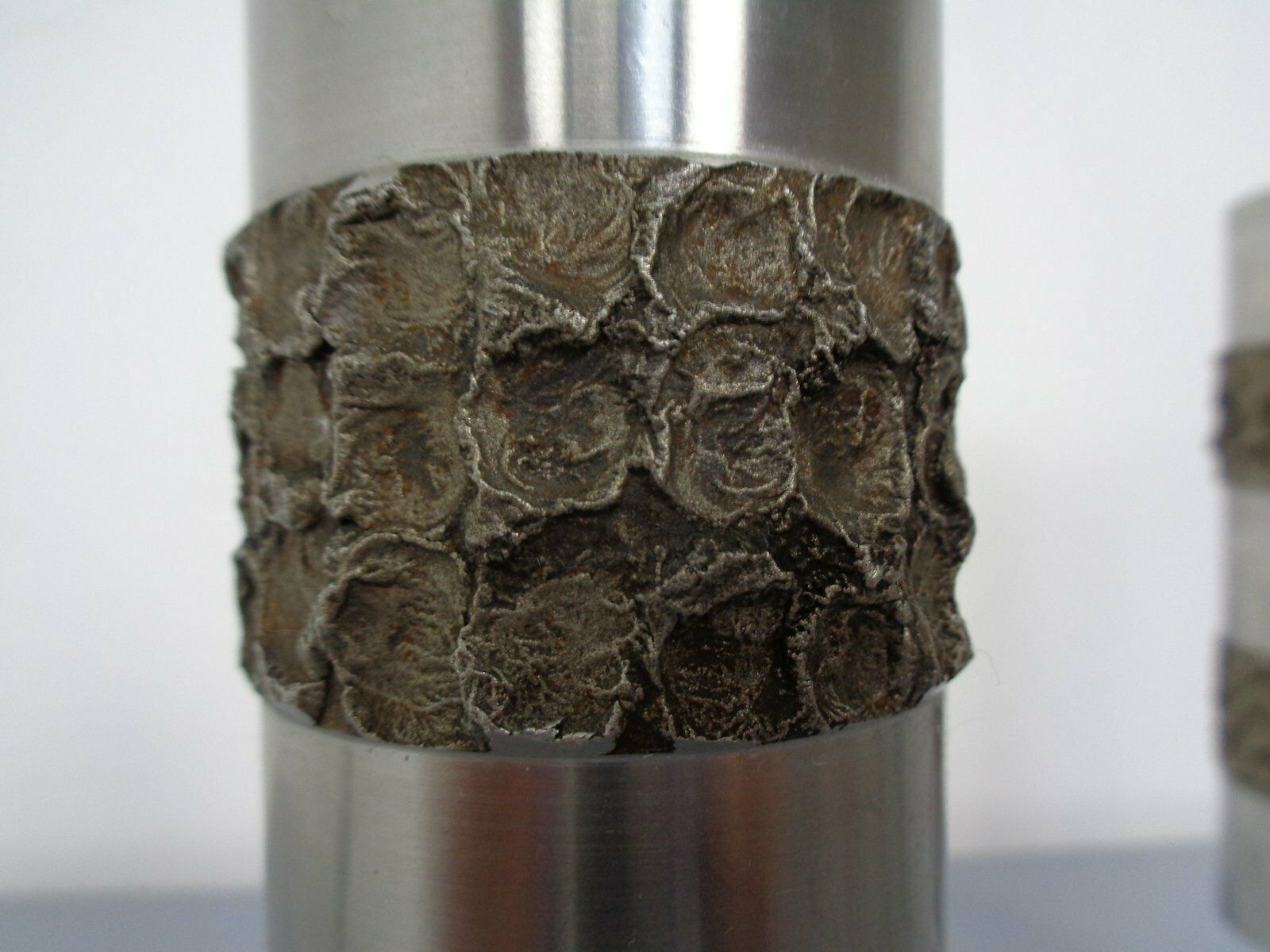 photo buy Brutalist German Vases In Stainless Steel, 1960s, Set Of 2