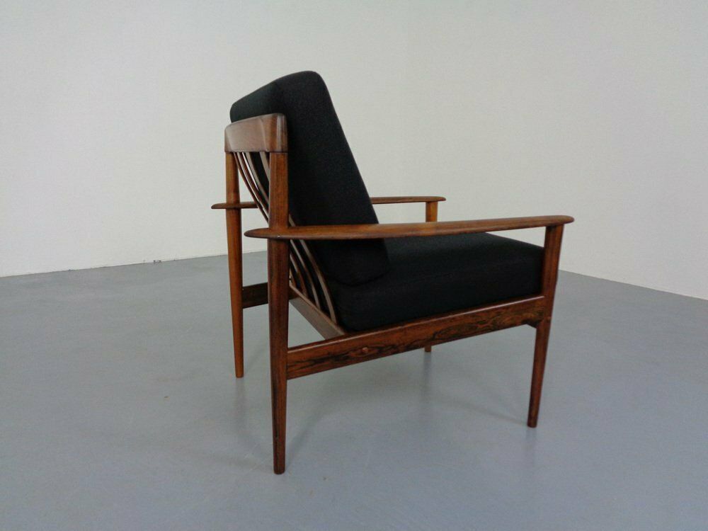 Danish Model 56 Armchair In Rosewood By Grete Jalk For Poul Jeppesen, 1960s photo 2505.0