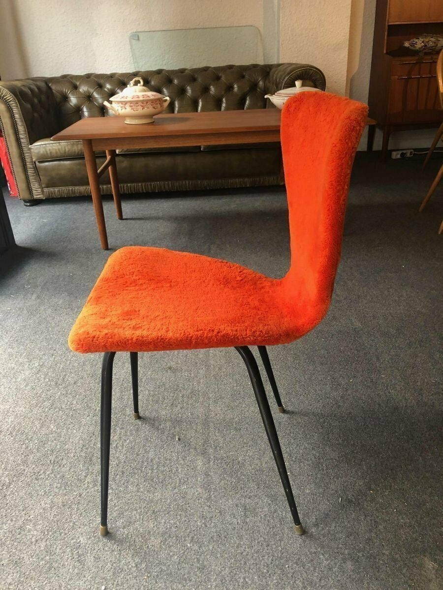 Faux Fur Side Chairs, 1950s, Set Of 2 photo for sale