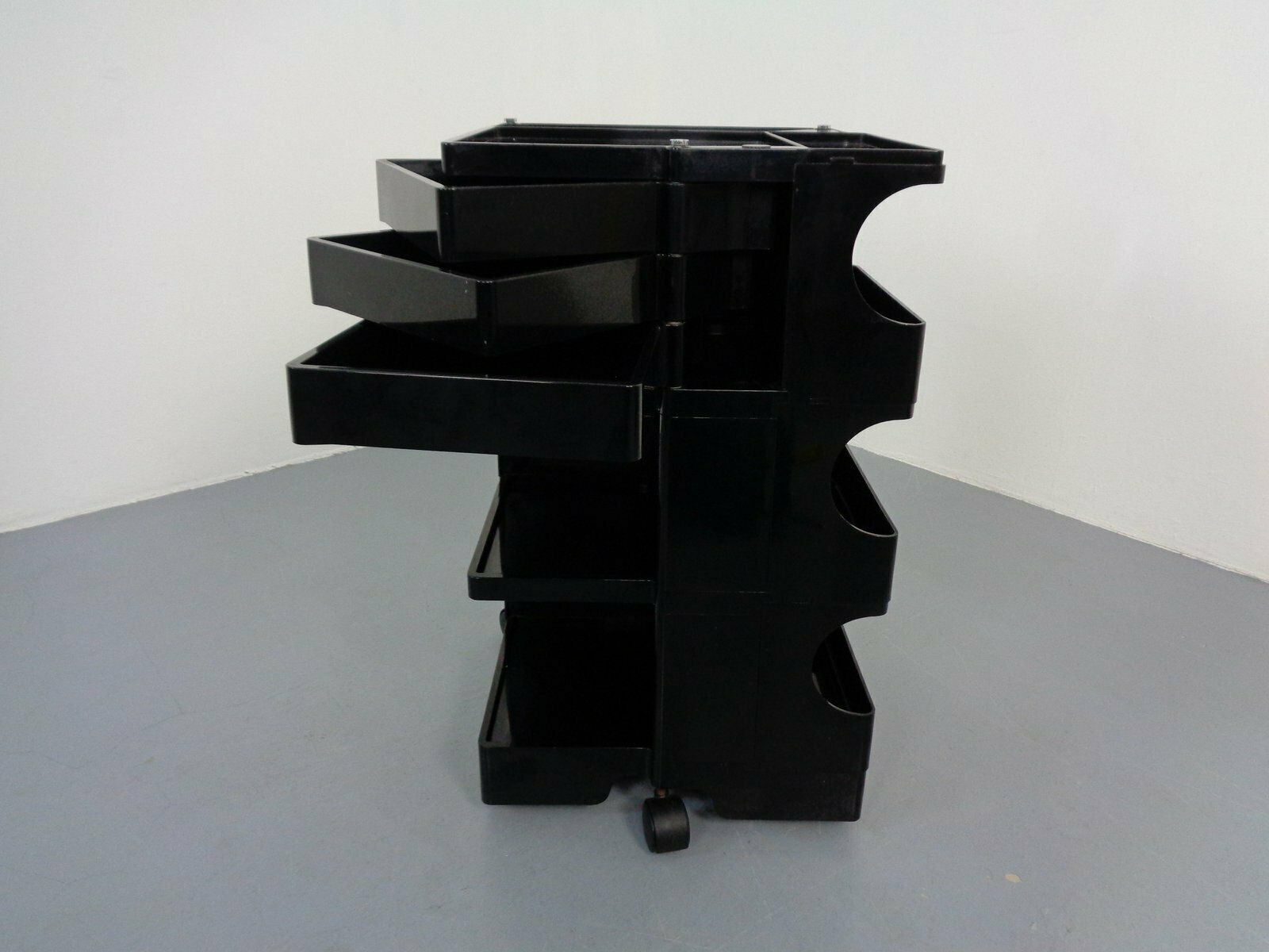 Black Boby Trolley By Joe Colombo For Bieffeplast, Italy, 1960s photo Furniture