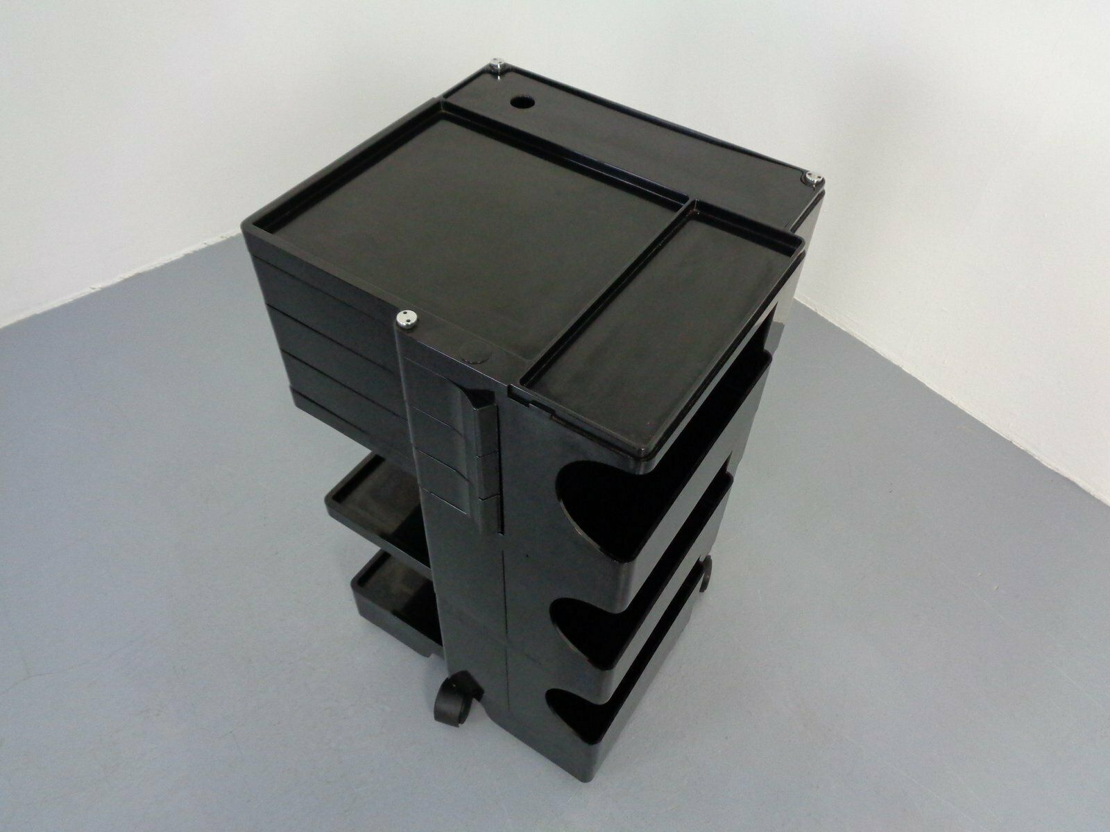 Black Boby Trolley By Joe Colombo For Bieffeplast, Italy, 1960s photo buy
