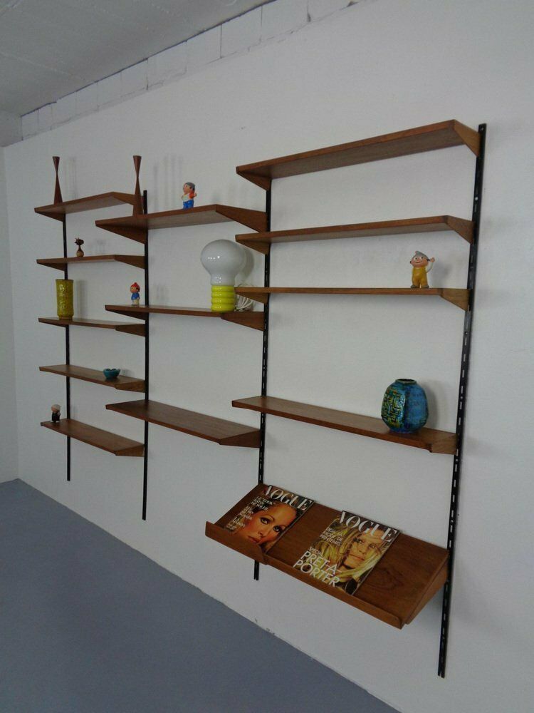 photo furniture Teak Wall Unit By Kai Kristiansen For Feldballes Furniture Factory, 1960s, Set Of 17