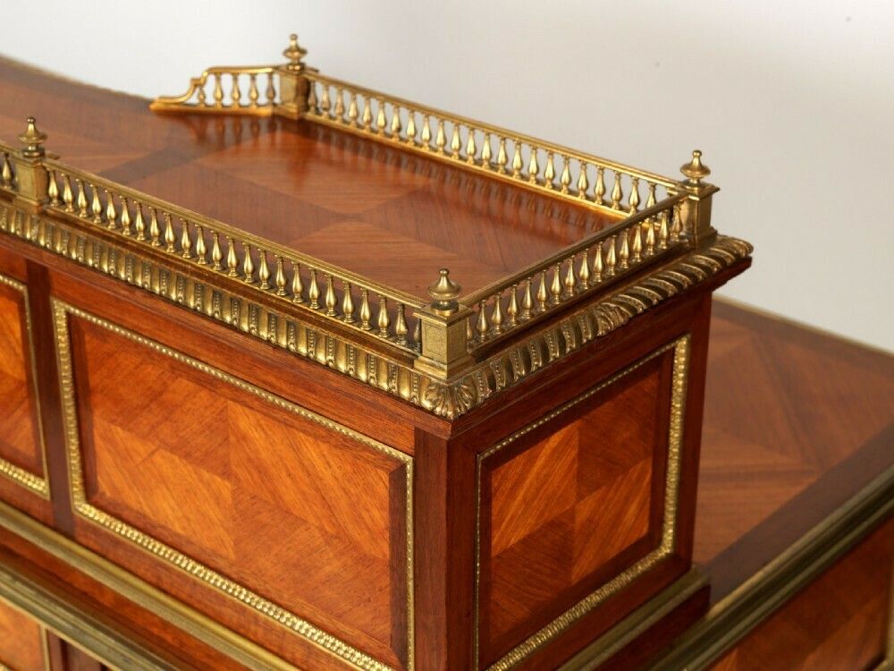 Important Antique French Kingwood Desk By Jean Werner photo Furniture