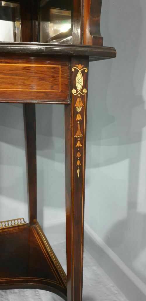 Antique Inlaid Rosewood Corner Cabinet photo buy